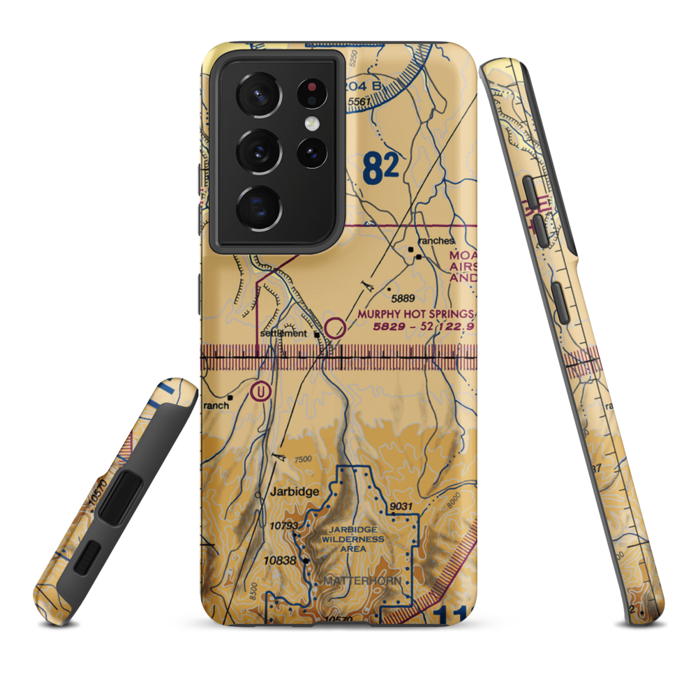 Murphy Hot Springs Airport (3U0) VFR Sectional Samsung Phone Case Samsung Galaxy S21 Ultra model shown