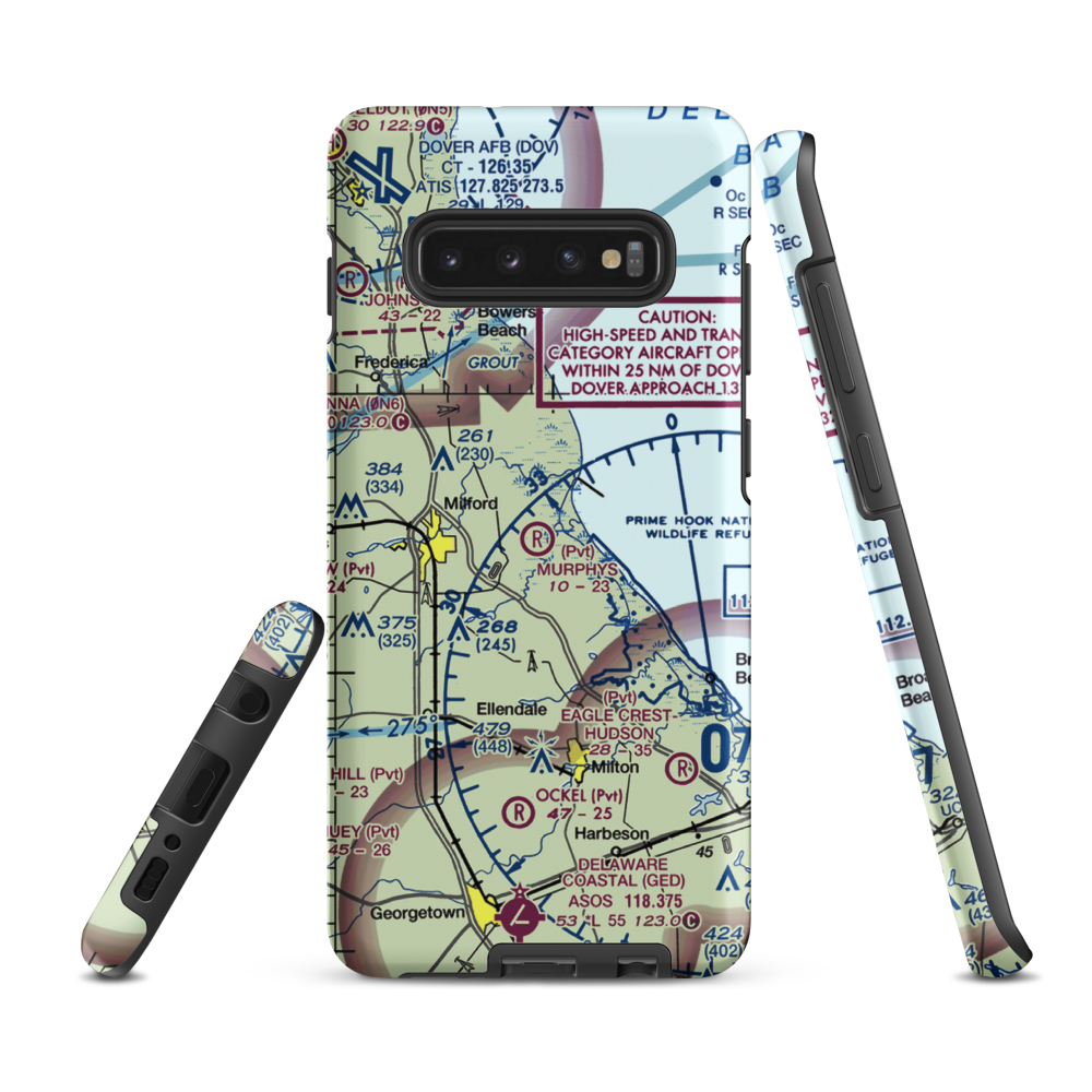 Murphy's Landing Airport (2DE8) VFR Sectional Samsung Phone Case Samsung Galaxy S10 Plus model shown