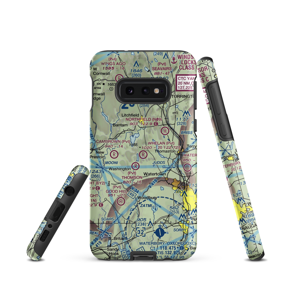 Murphy's Landing Balloonport (CT30) VFR Sectional Samsung Phone Case Samsung Galaxy S10 Plus model shown