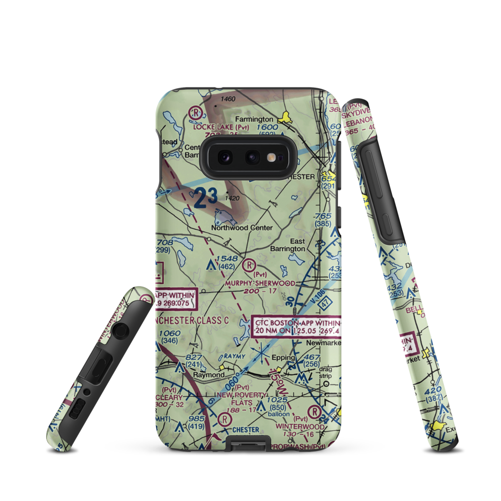 Murphy-Sherwood Park Airport (NH43) VFR Sectional Samsung Phone Case Samsung Galaxy S10e model shown