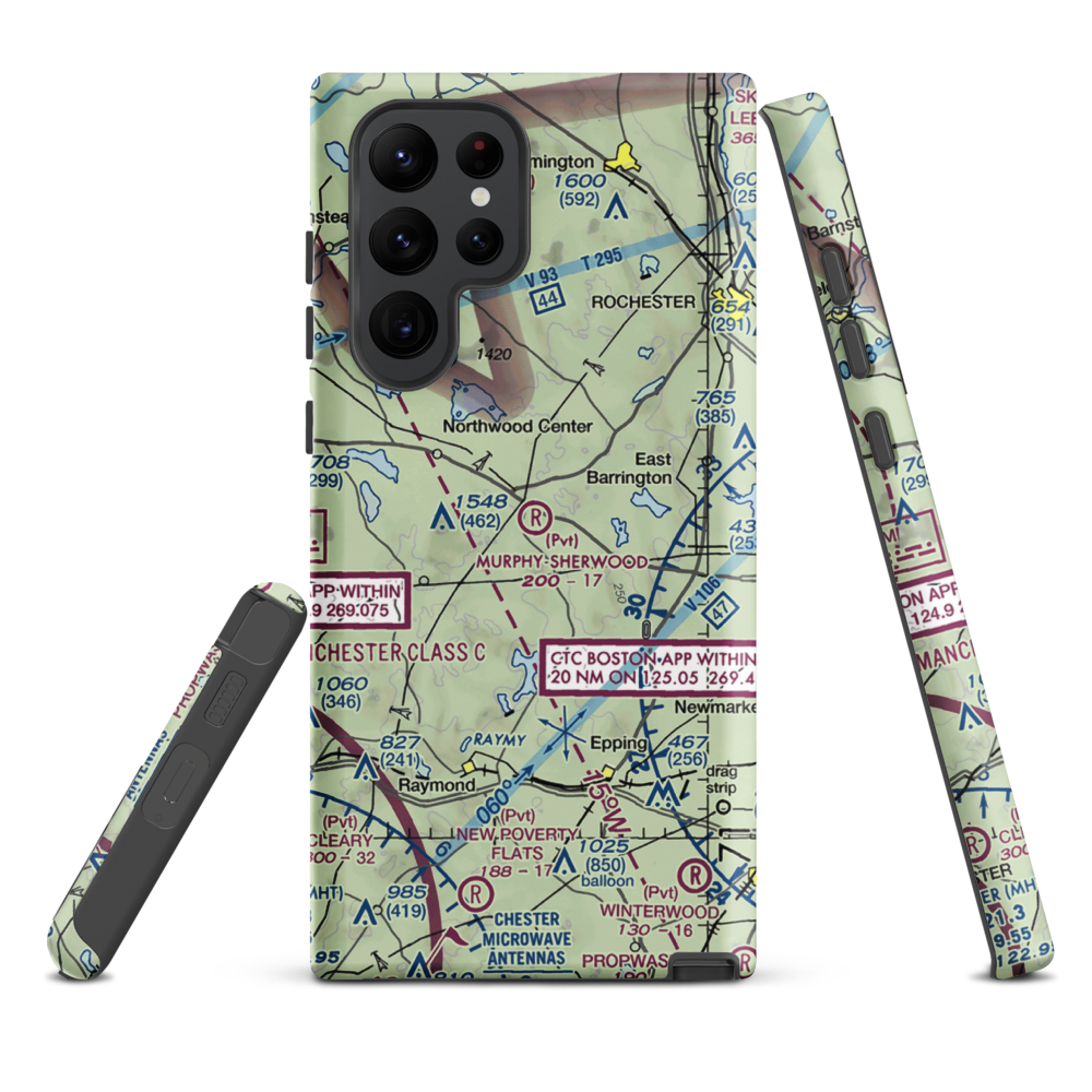 Murphy-Sherwood Park Airport (NH43) VFR Sectional Samsung Phone Case Samsung Galaxy S22 Ultra model shown