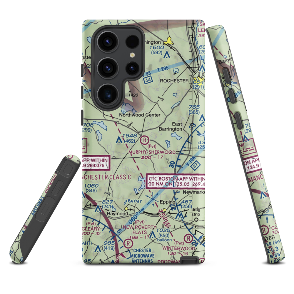 Murphy-Sherwood Park Airport (NH43) VFR Sectional Samsung Phone Case Samsung Galaxy S23 Ultra model shown