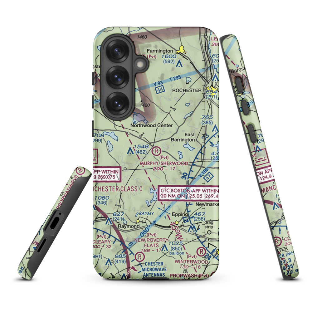 Murphy-Sherwood Park Airport (NH43) VFR Sectional Samsung Phone Case Samsung Galaxy S25 Plus model shown