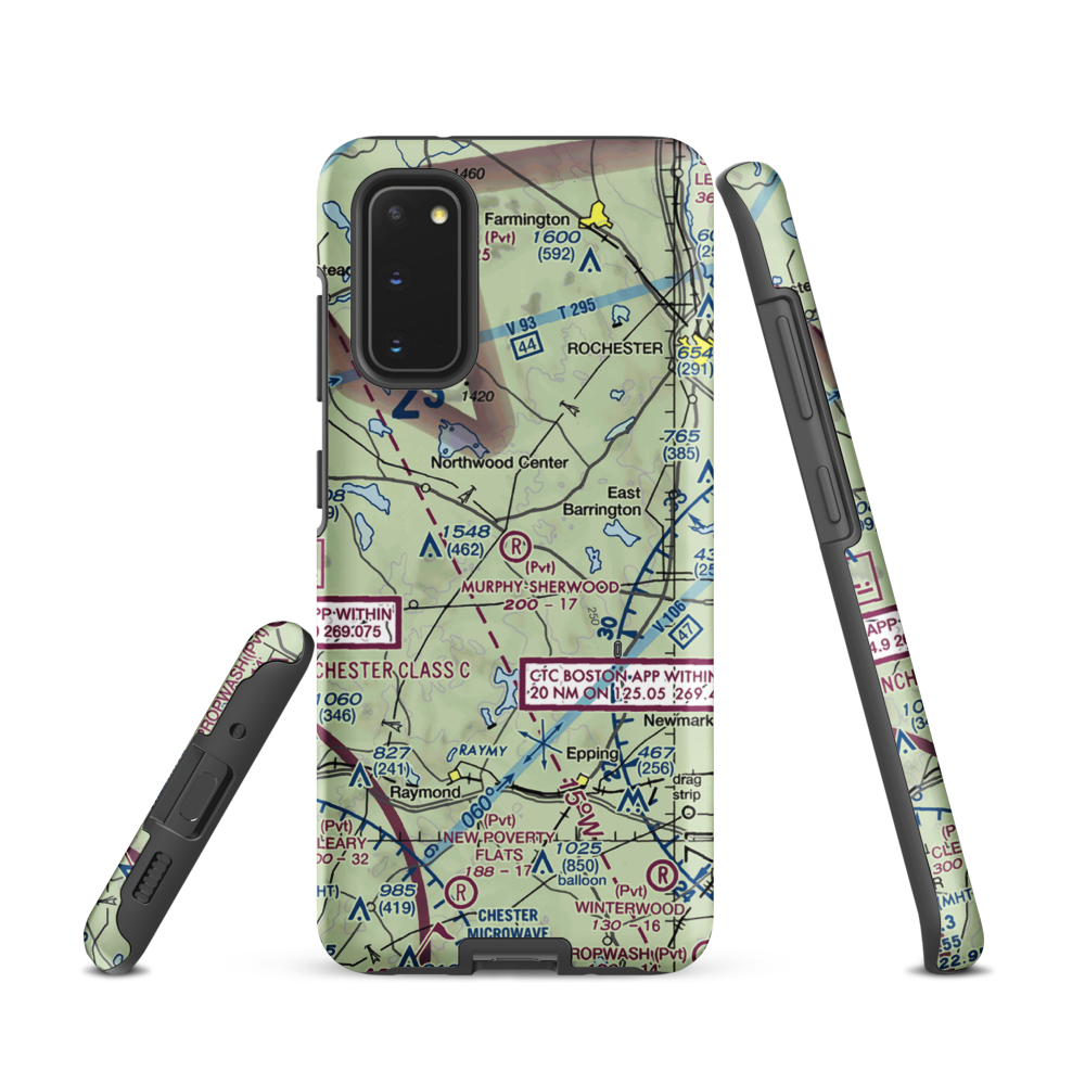 Murphy-Sherwood Park Airport (NH43) VFR Sectional Samsung Phone Case Samsung Galaxy S20 model shown