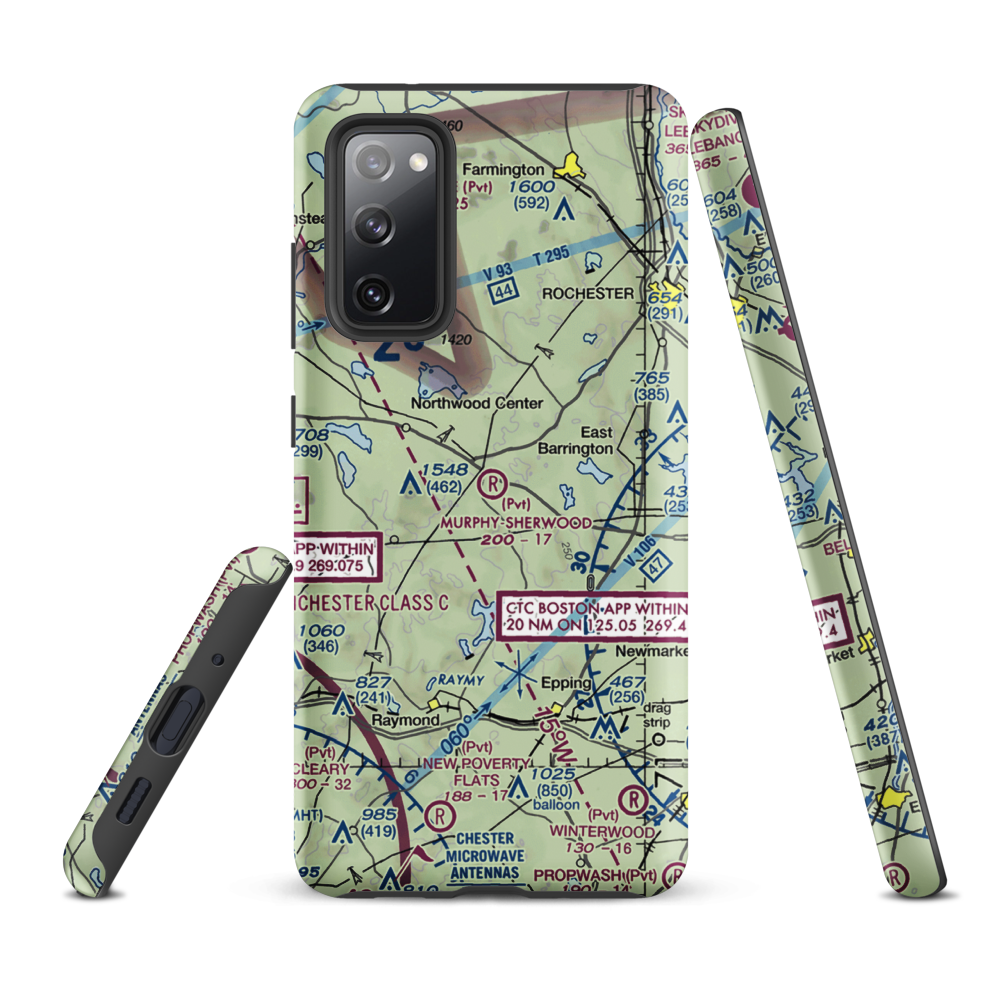 Murphy-Sherwood Park Airport (NH43) VFR Sectional Samsung Phone Case Samsung Galaxy S20 FE model shown