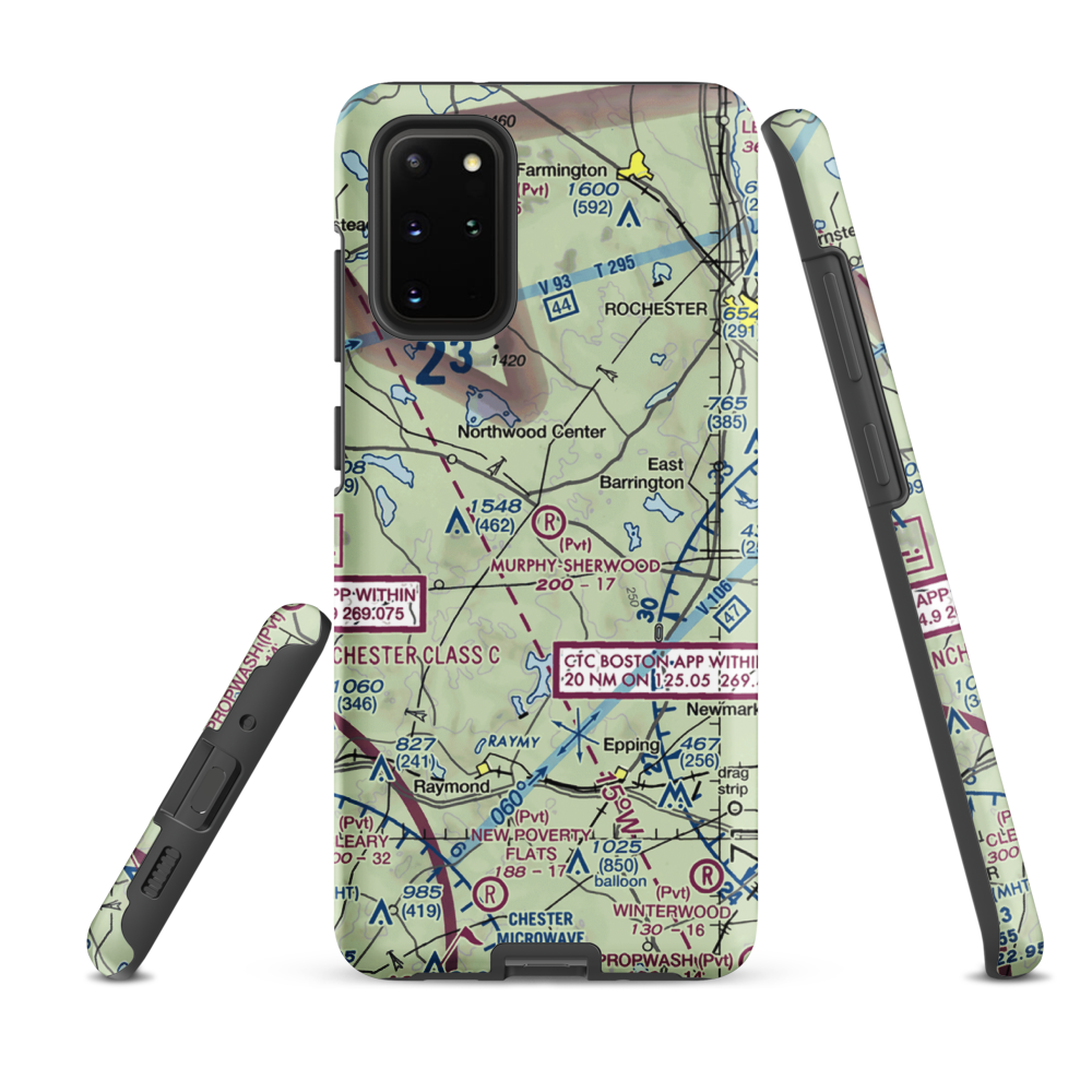Murphy-Sherwood Park Airport (NH43) VFR Sectional Samsung Phone Case Samsung Galaxy S20 Plus model shown