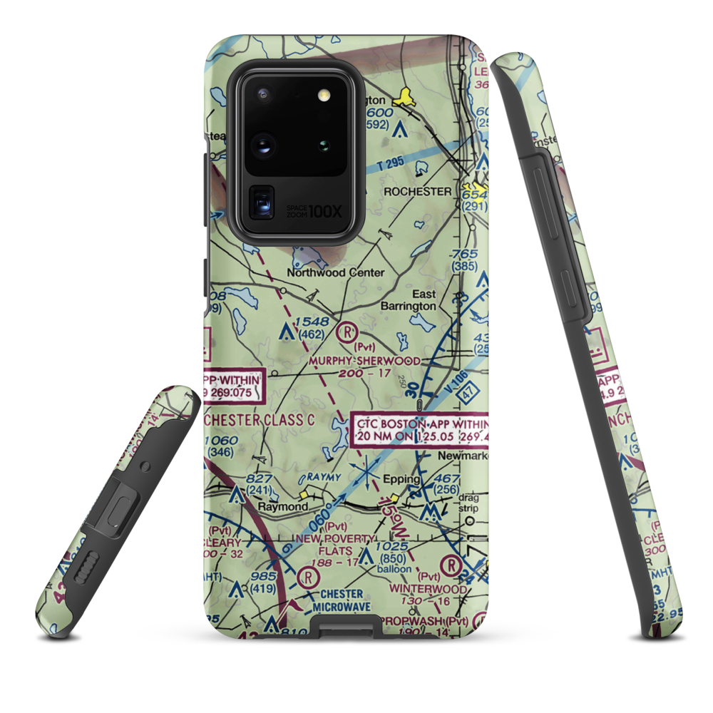 Murphy-Sherwood Park Airport (NH43) VFR Sectional Samsung Phone Case Samsung Galaxy S20 Ultra model shown