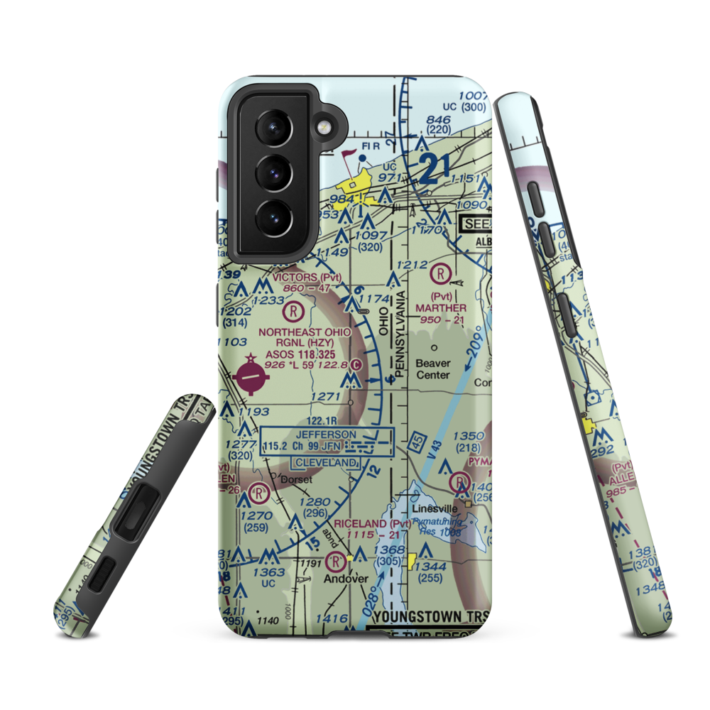 Murtha Airport (02OI) VFR Sectional Samsung Phone Case Samsung Galaxy S21 Ultra model shown