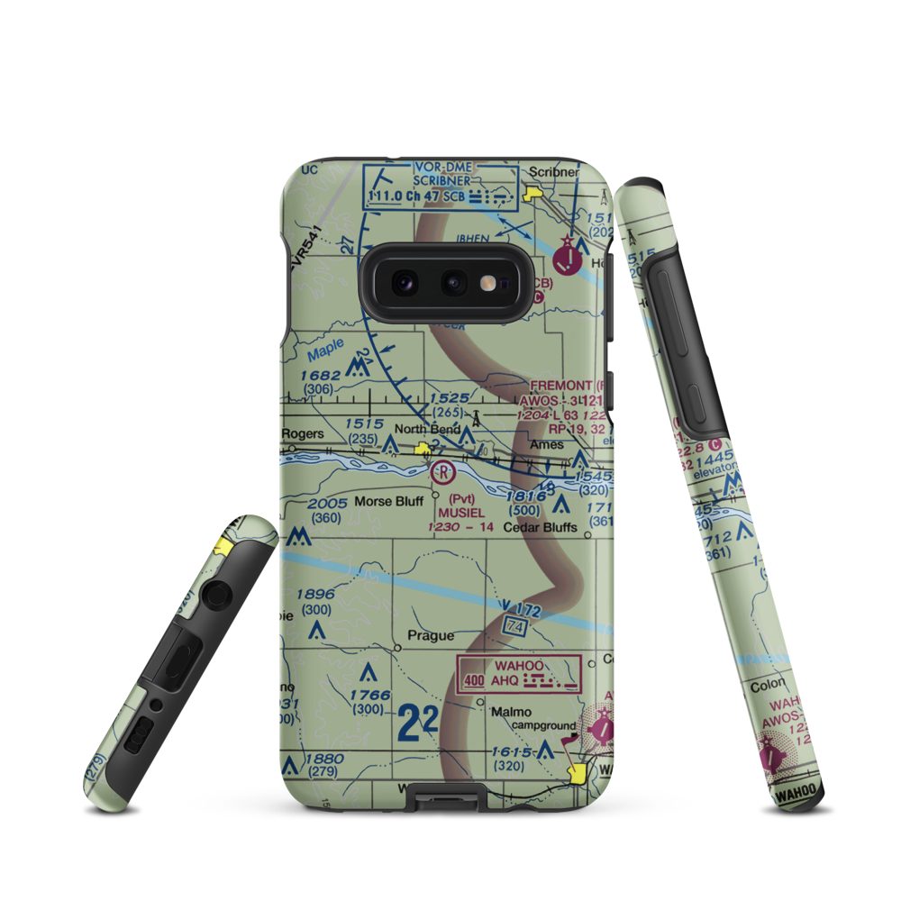 Musiel Airport (NE43) VFR Sectional Samsung Phone Case Samsung Galaxy S10e model shown