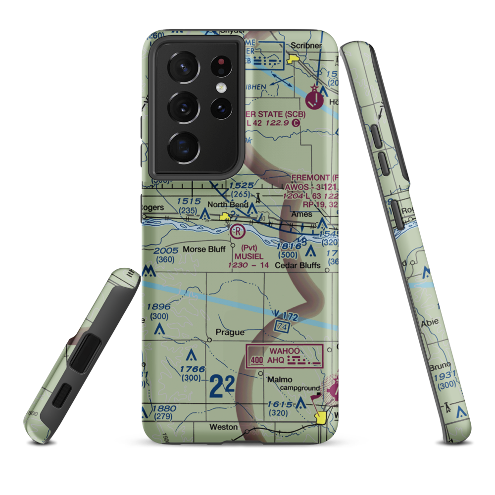 Musiel Airport (NE43) VFR Sectional Samsung Phone Case Samsung Galaxy S21 Ultra model shown