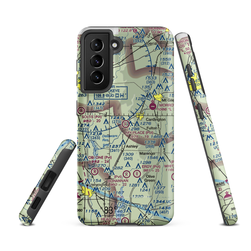 My Place Airport (3OH7) VFR Sectional Samsung Phone Case Samsung Galaxy S21 FE model shown