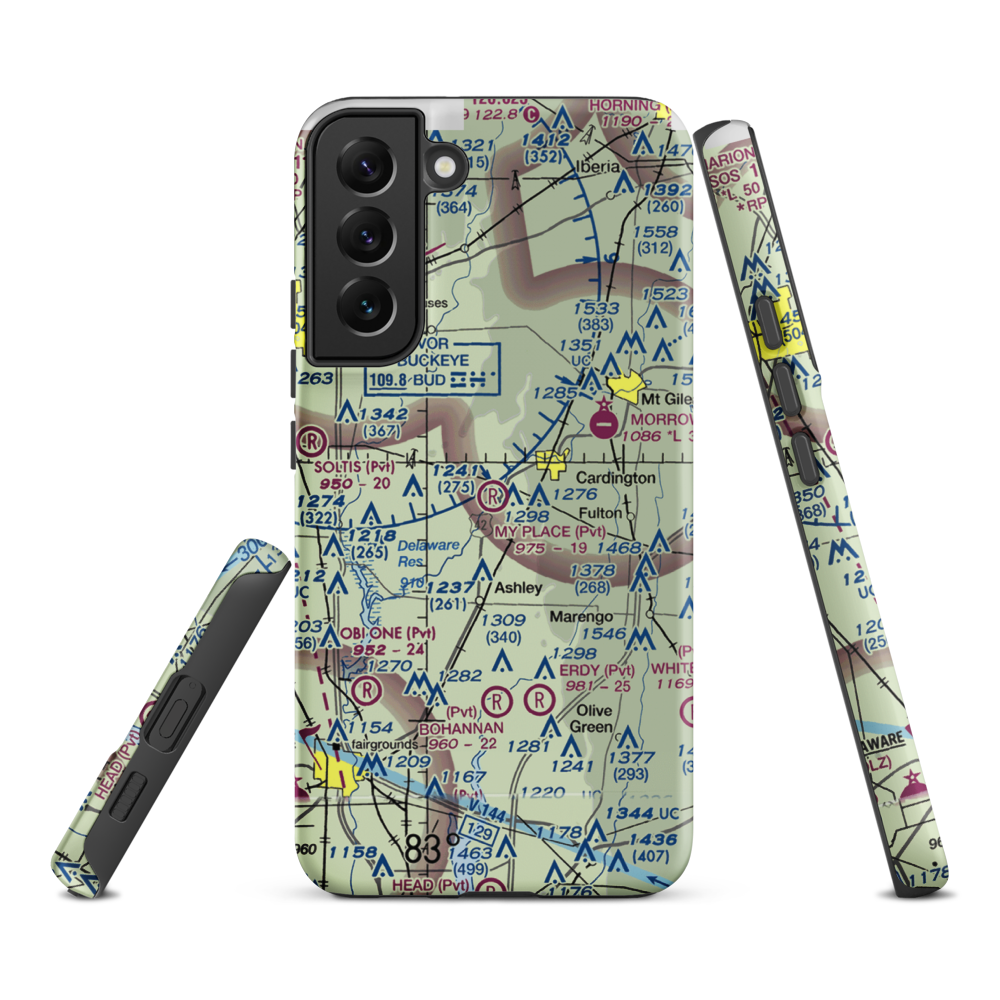 My Place Airport (3OH7) VFR Sectional Samsung Phone Case Samsung Galaxy S22 Plus model shown