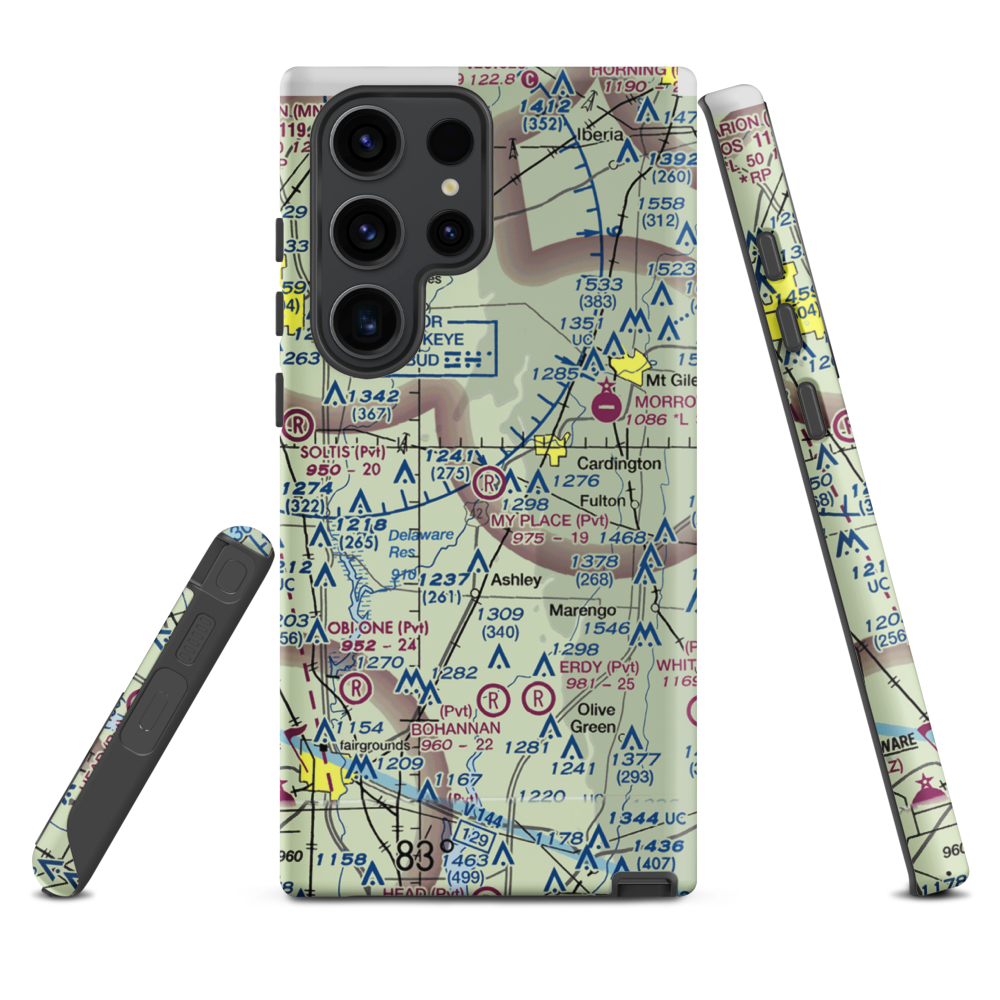My Place Airport (3OH7) VFR Sectional Samsung Phone Case Samsung Galaxy S23 Ultra model shown
