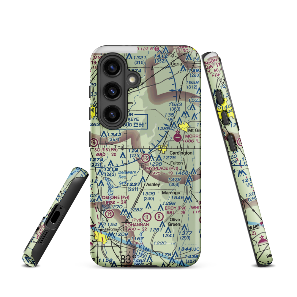 My Place Airport (3OH7) VFR Sectional Samsung Phone Case Samsung Galaxy S24 model shown