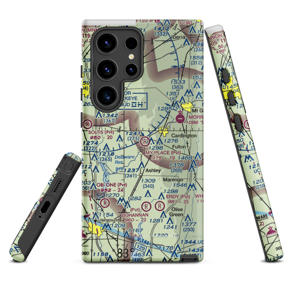 My Place Airport (3OH7) VFR Sectional Samsung Phone Case Samsung Galaxy S24 Ultra model shown