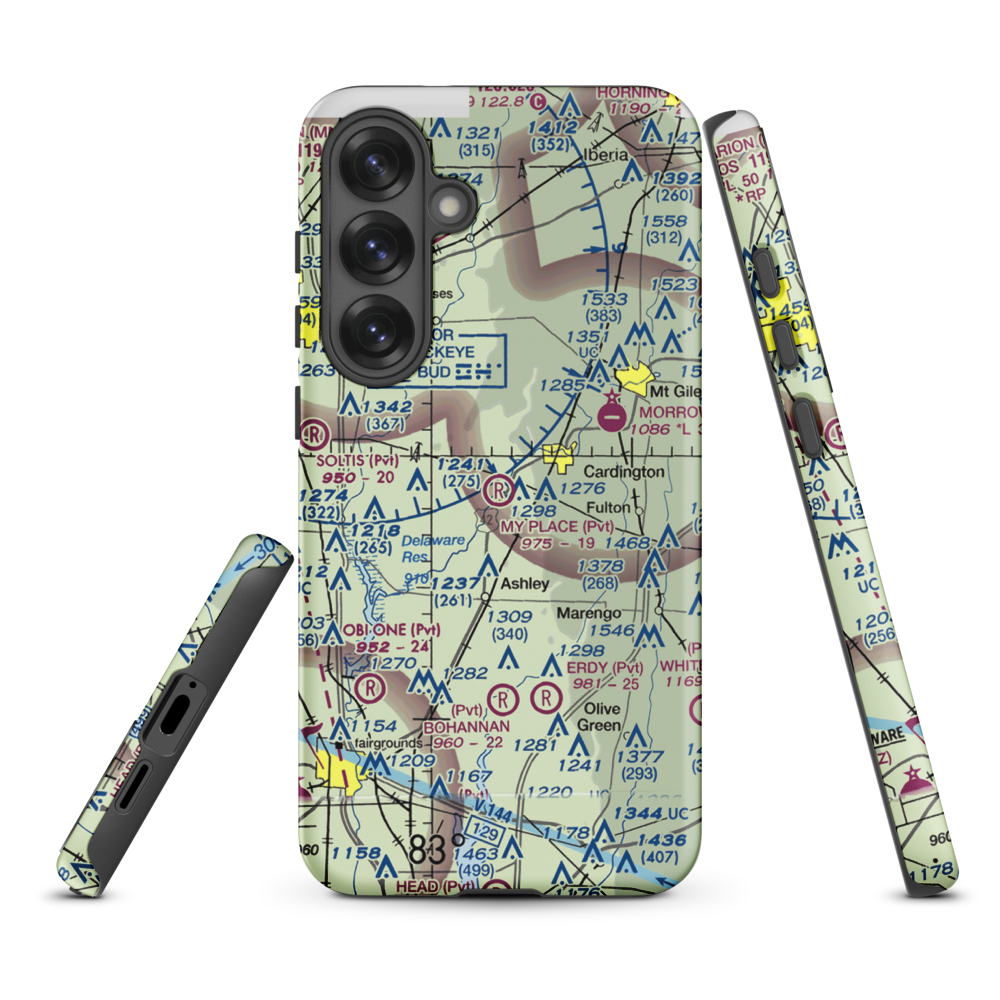 My Place Airport (3OH7) VFR Sectional Samsung Phone Case Samsung Galaxy S25 Plus model shown