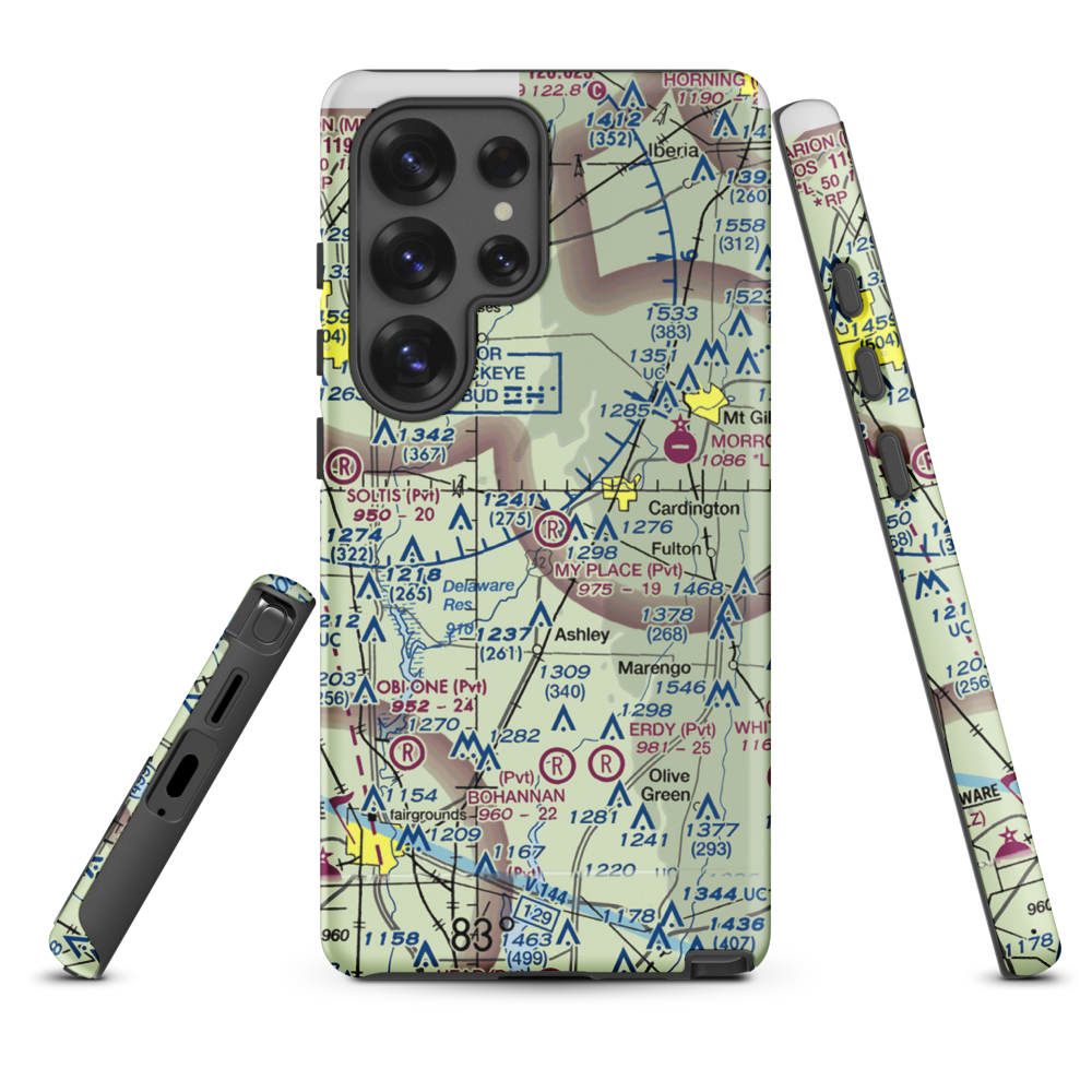 My Place Airport (3OH7) VFR Sectional Samsung Phone Case Samsung Galaxy S25 Ultra model shown