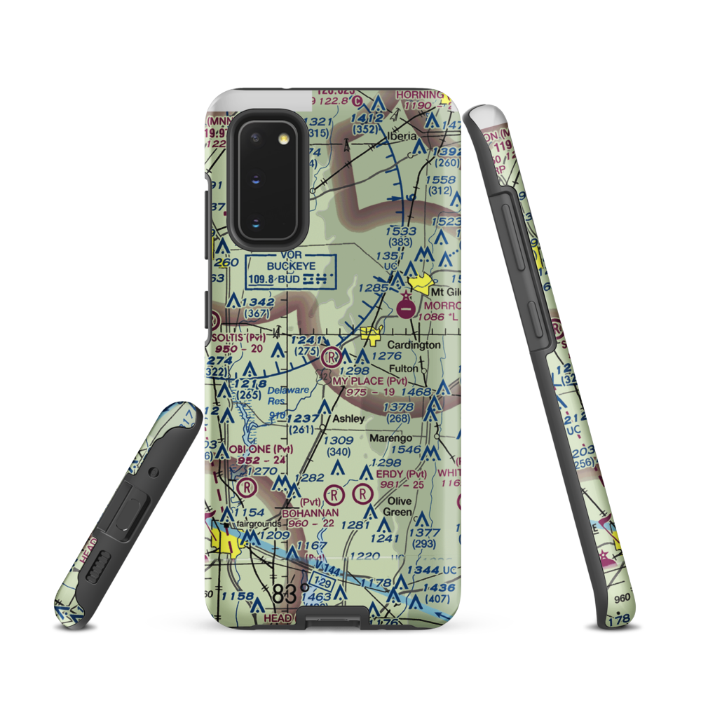 My Place Airport (3OH7) VFR Sectional Samsung Phone Case Samsung Galaxy S20 model shown