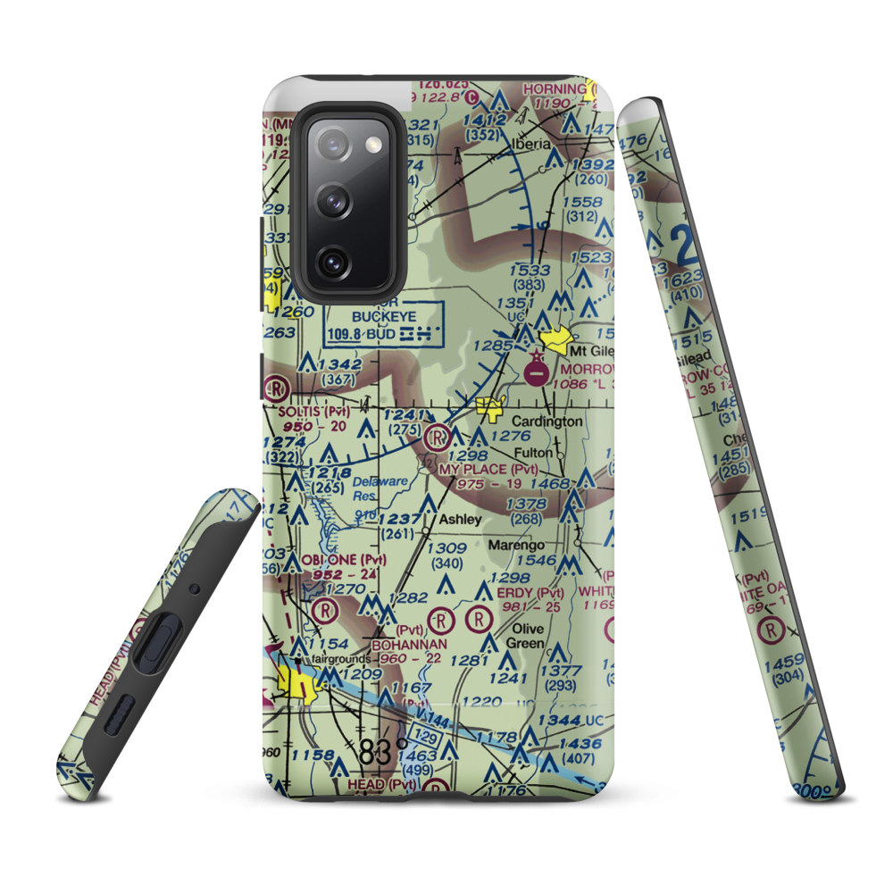 My Place Airport (3OH7) VFR Sectional Samsung Phone Case Samsung Galaxy S20 FE model shown