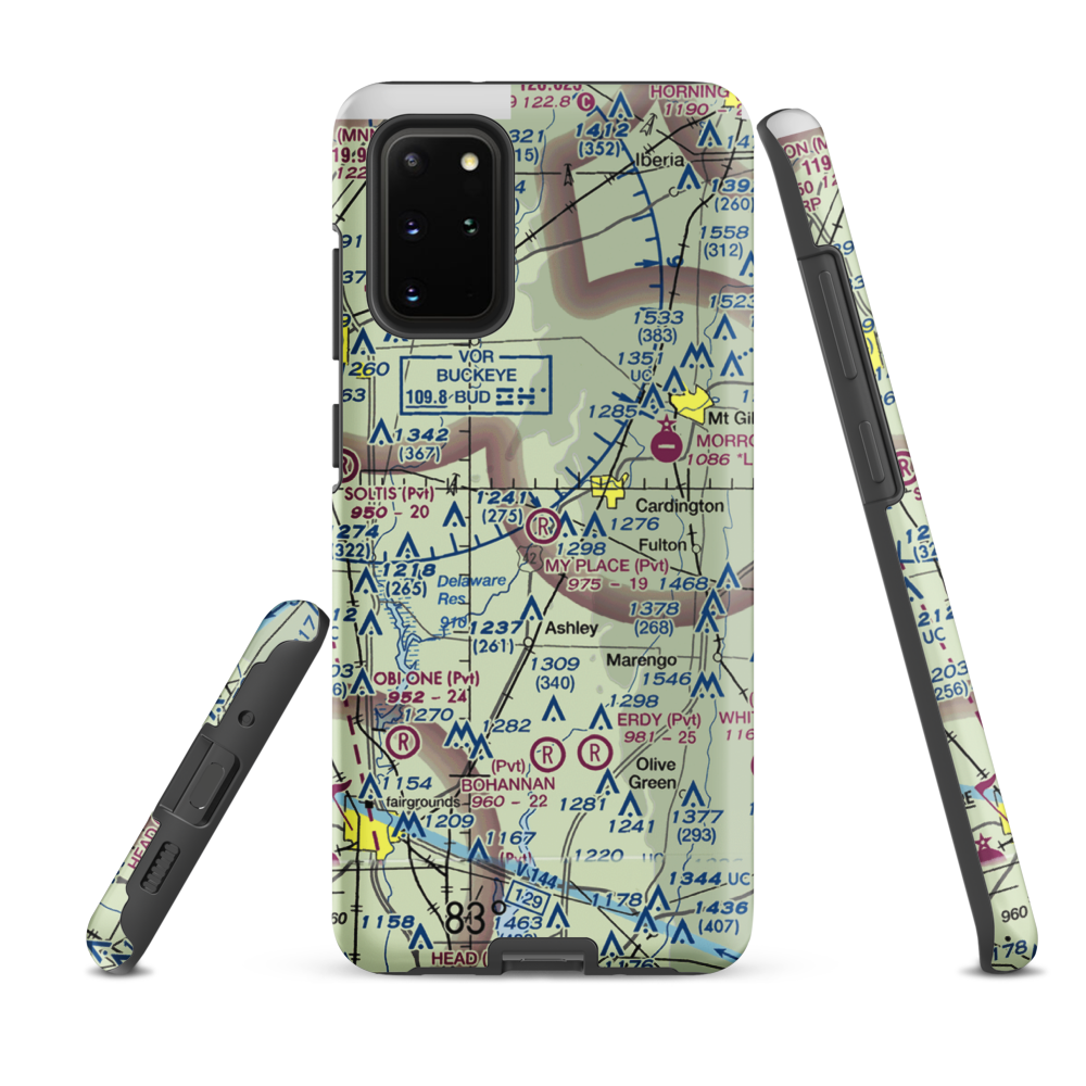 My Place Airport (3OH7) VFR Sectional Samsung Phone Case Samsung Galaxy S20 Plus model shown