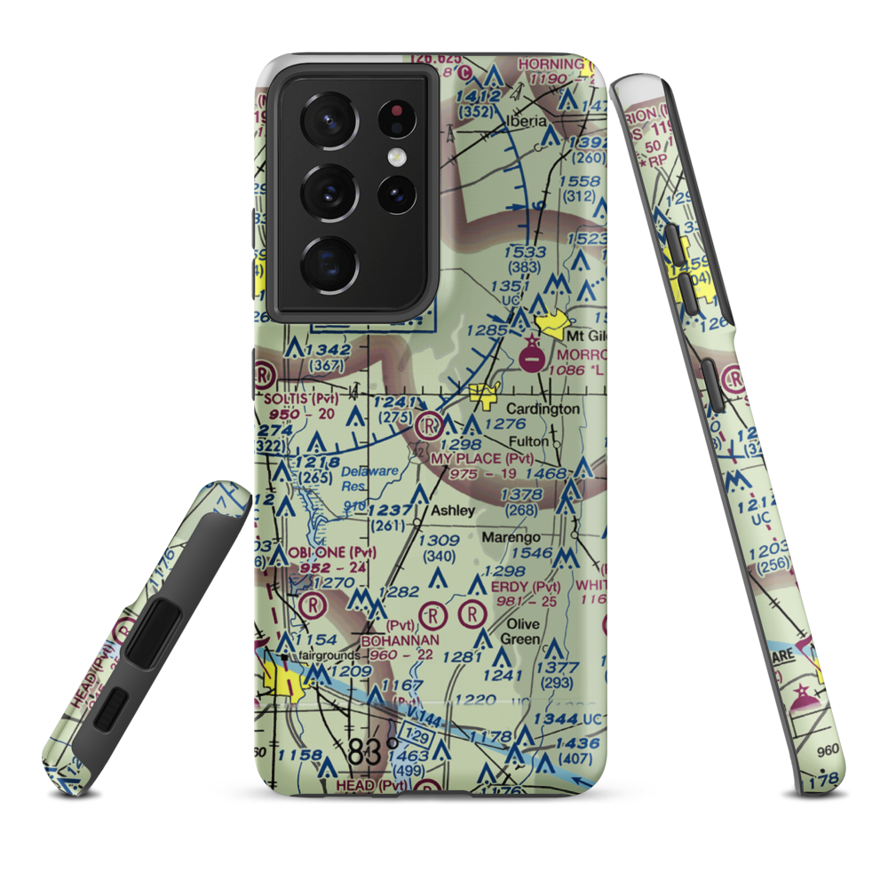 My Place Airport (3OH7) VFR Sectional Samsung Phone Case Samsung Galaxy S21 Ultra model shown