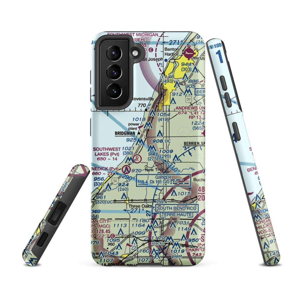 Myers Airport (MI25) VFR Sectional Samsung Phone Case Samsung Galaxy S21 FE model shown