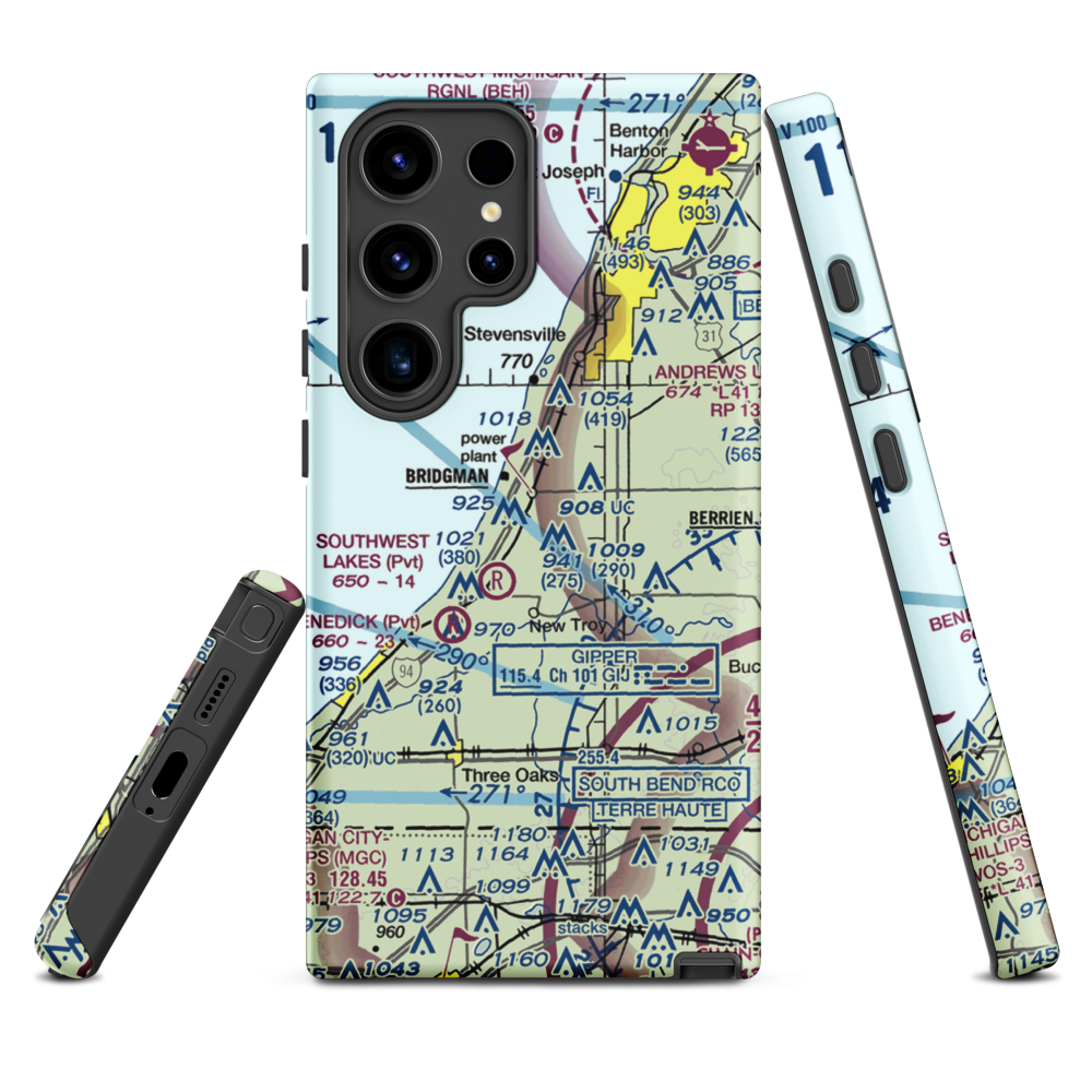 Myers Airport (MI25) VFR Sectional Samsung Phone Case Samsung Galaxy S24 Ultra model shown