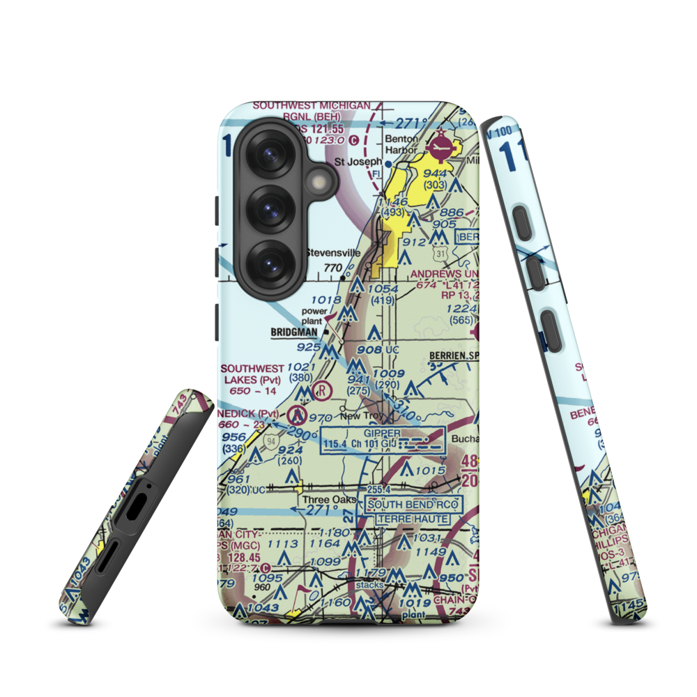 Myers Airport (MI25) VFR Sectional Samsung Phone Case Samsung Galaxy S25 model shown