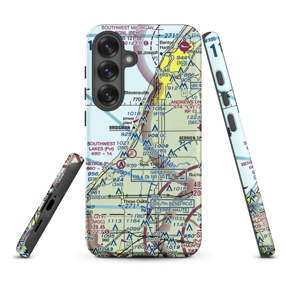 Myers Airport (MI25) VFR Sectional Samsung Phone Case Samsung Galaxy S25 Plus model shown