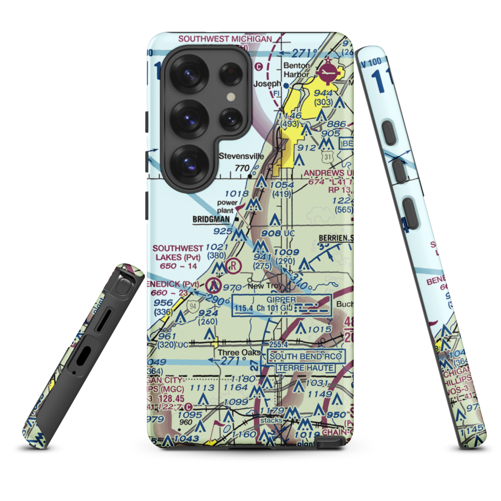 Myers Airport (MI25) VFR Sectional Samsung Phone Case Samsung Galaxy S25 Ultra model shown