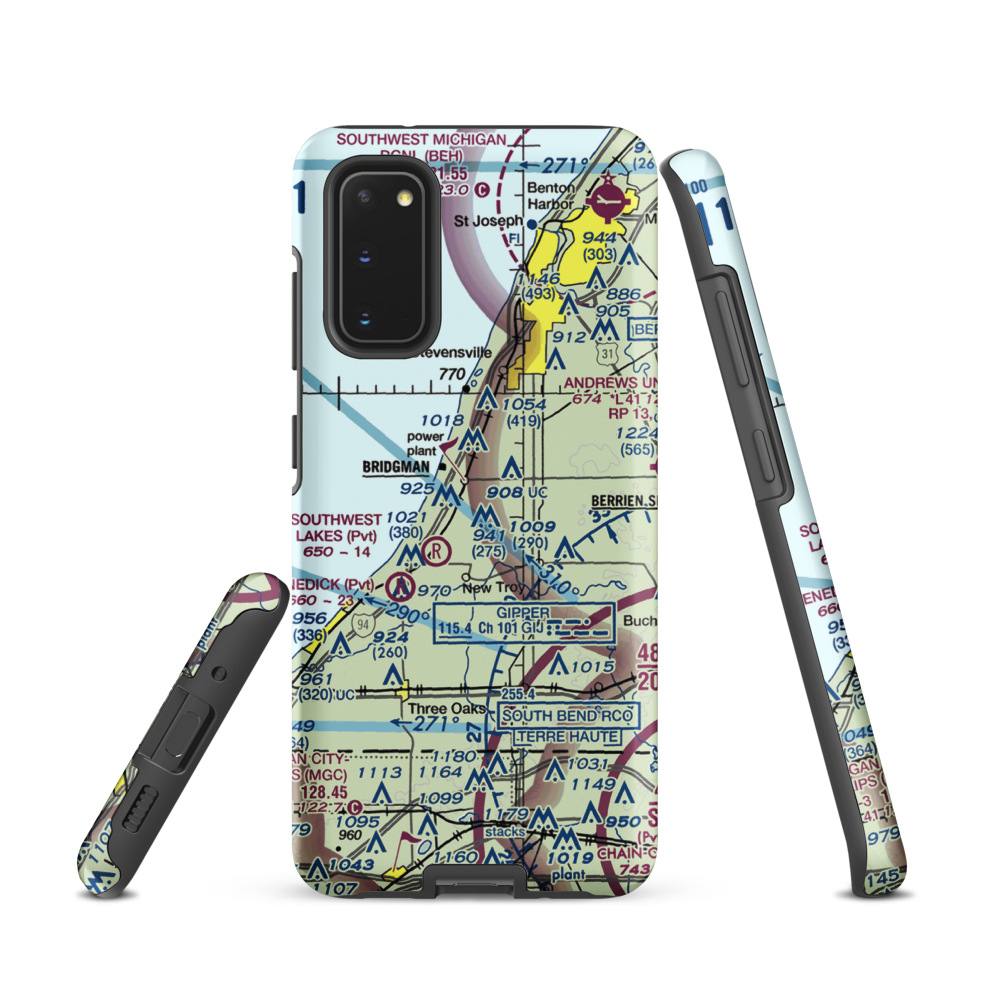 Myers Airport (MI25) VFR Sectional Samsung Phone Case Samsung Galaxy S20 model shown