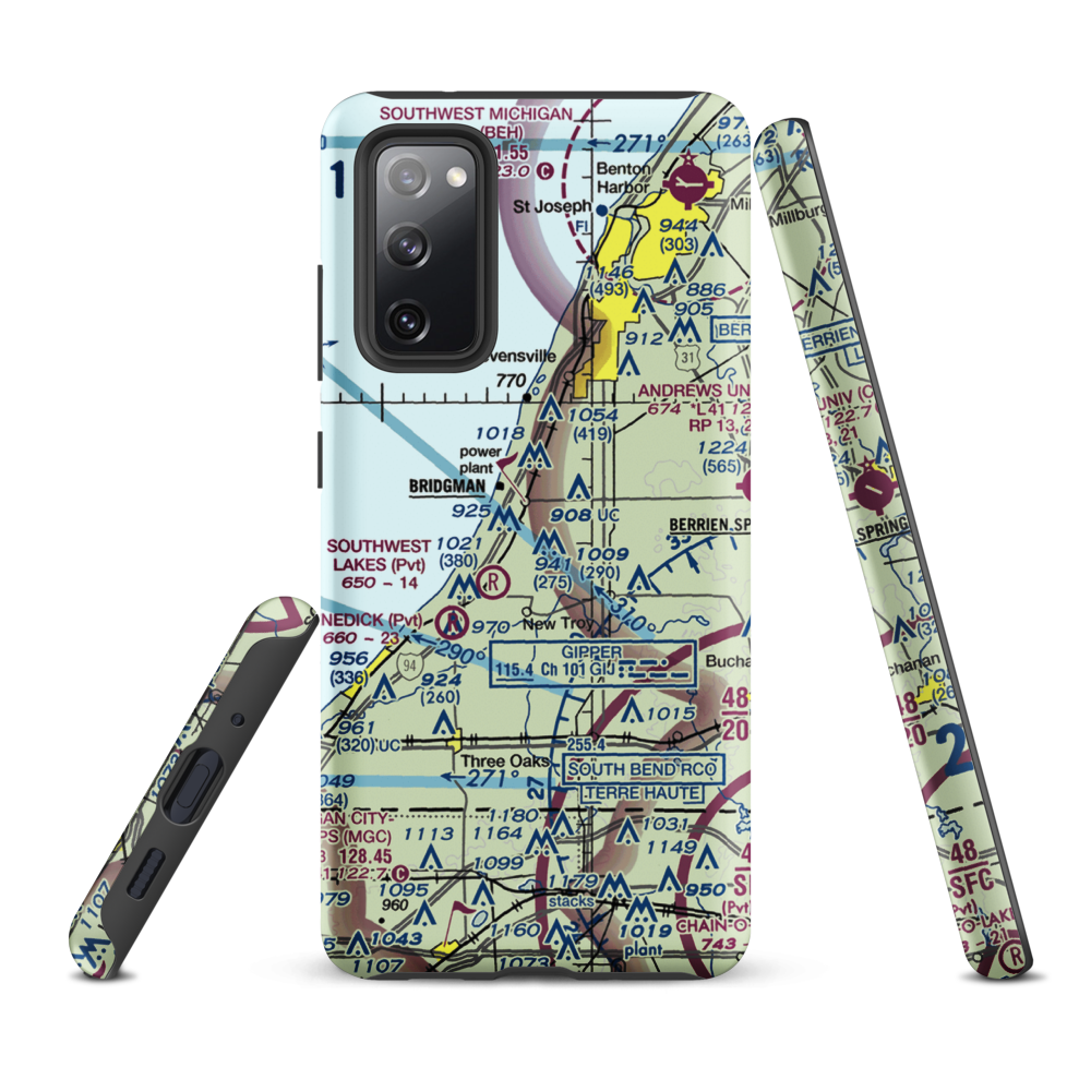Myers Airport (MI25) VFR Sectional Samsung Phone Case Samsung Galaxy S20 FE model shown