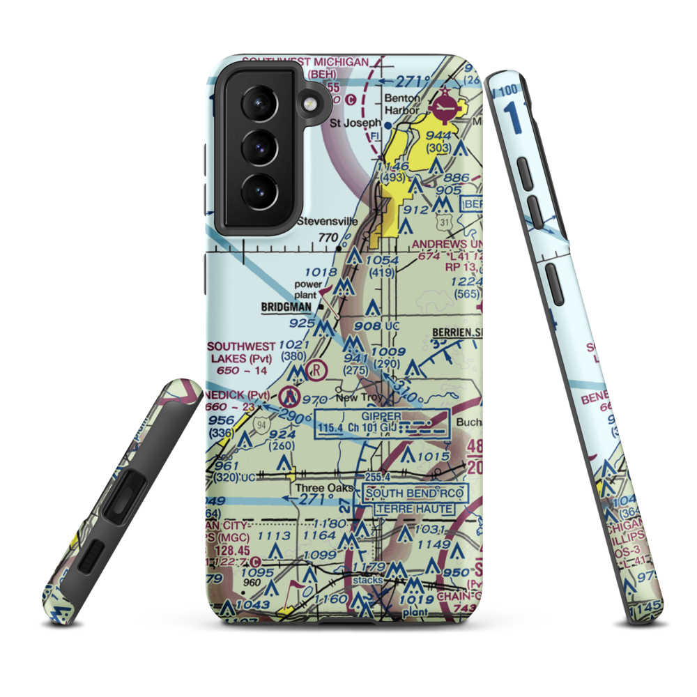 Myers Airport (MI25) VFR Sectional Samsung Phone Case Samsung Galaxy S21 FE model shown