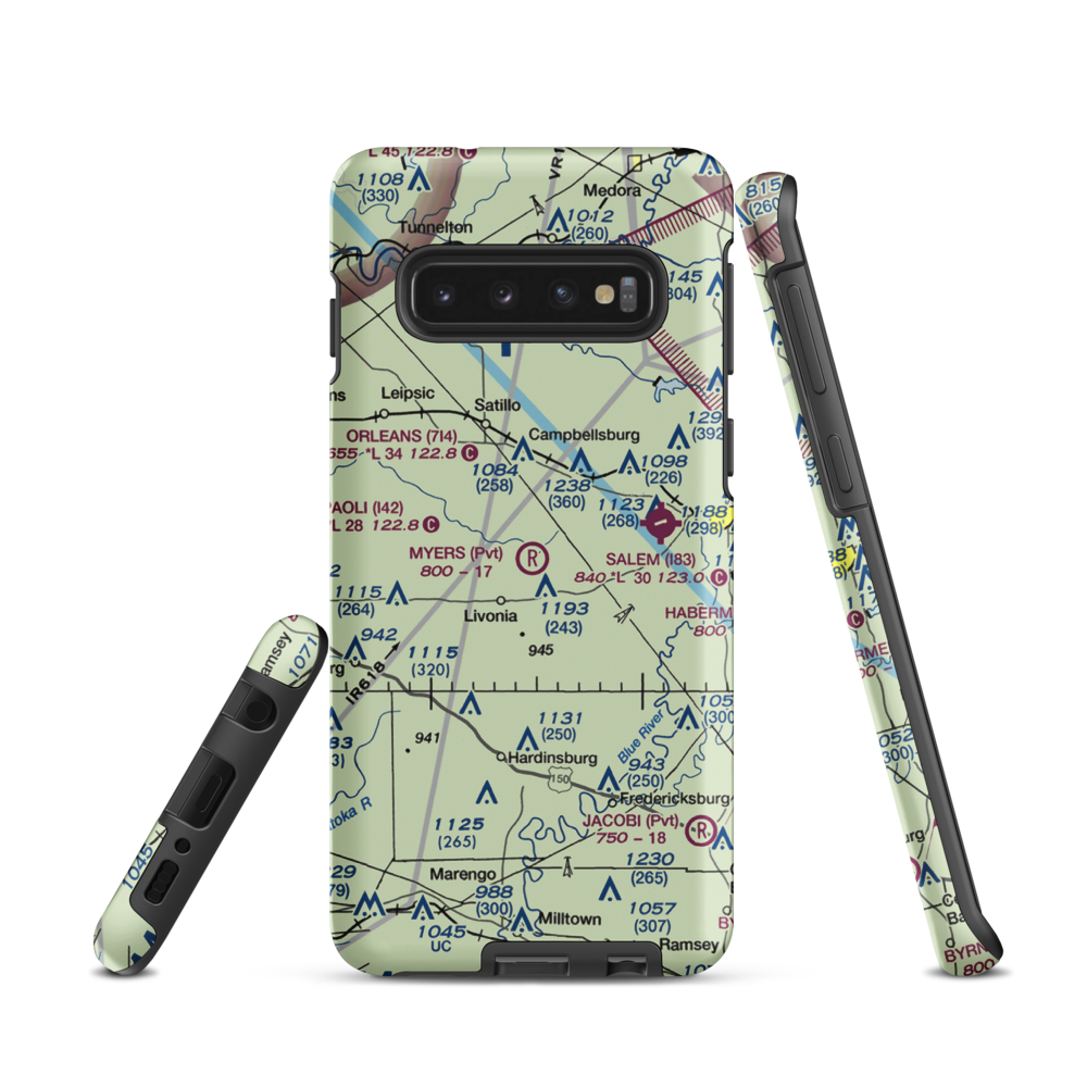 Myers Farm Airport (7IN6) VFR Sectional Samsung Phone Case Samsung Galaxy S10 model shown