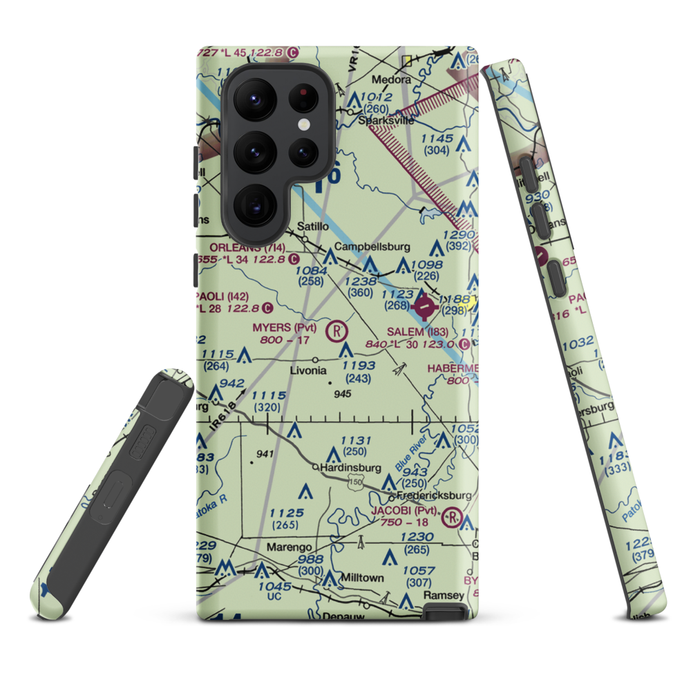 Myers Farm Airport (7IN6) VFR Sectional Samsung Phone Case Samsung Galaxy S22 Ultra model shown