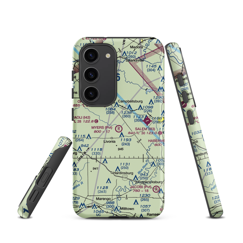 Myers Farm Airport (7IN6) VFR Sectional Samsung Phone Case Samsung Galaxy S23 model shown