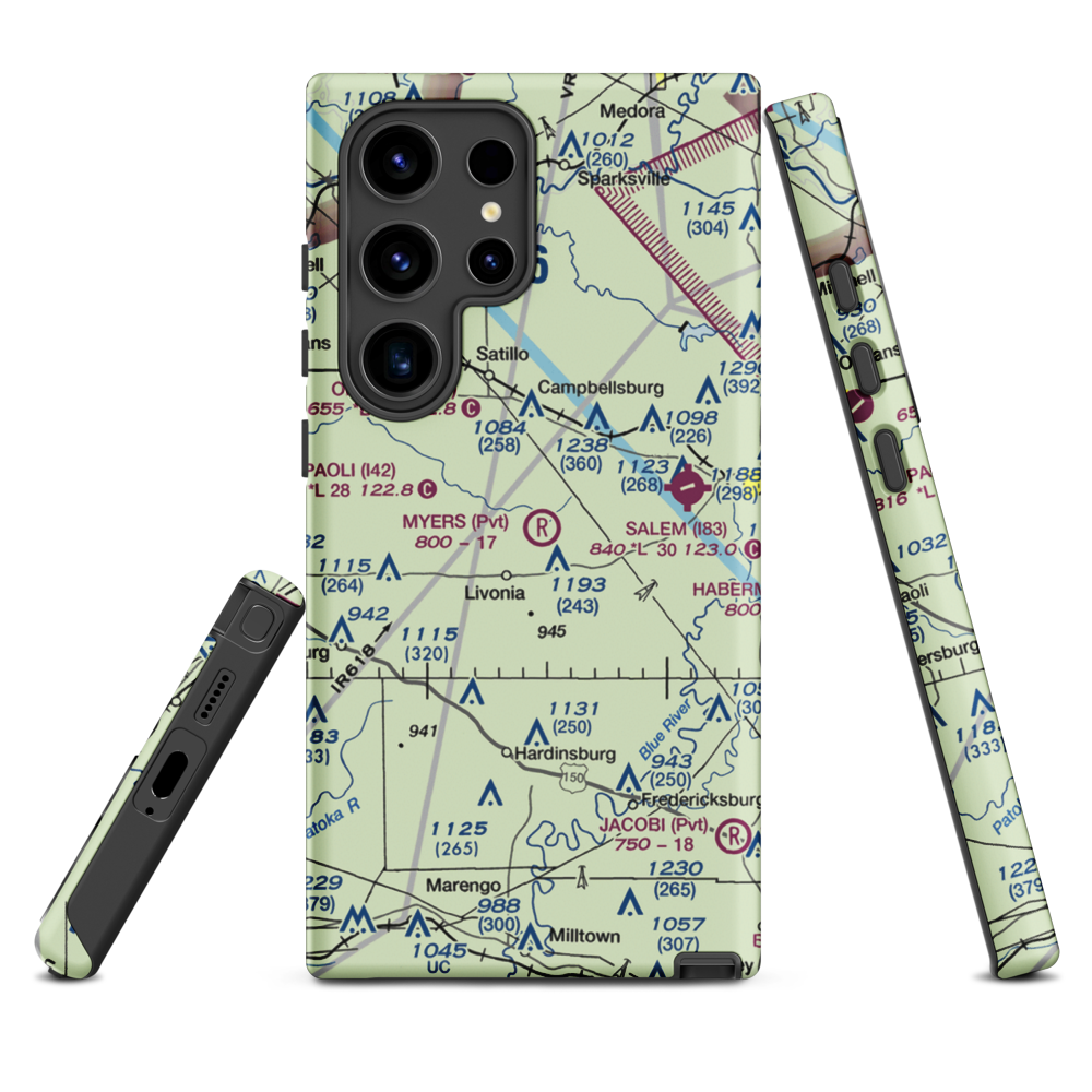 Myers Farm Airport (7IN6) VFR Sectional Samsung Phone Case Samsung Galaxy S24 Ultra model shown