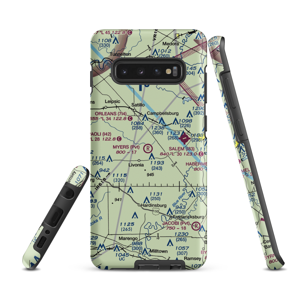 Myers Farm Airport (7IN6) VFR Sectional Samsung Phone Case Samsung Galaxy S10 Plus model shown