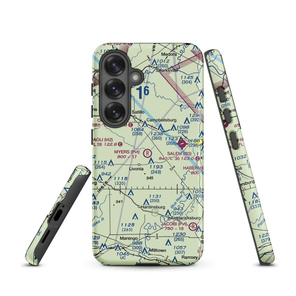 Myers Farm Airport (7IN6) VFR Sectional Samsung Phone Case Samsung Galaxy S25 model shown