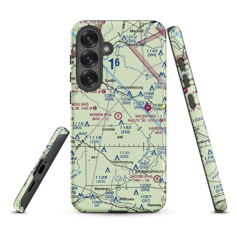 Myers Farm Airport (7IN6) VFR Sectional Samsung Phone Case Samsung Galaxy S25 Plus model shown
