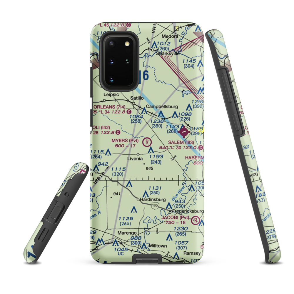 Myers Farm Airport (7IN6) VFR Sectional Samsung Phone Case Samsung Galaxy S20 Plus model shown