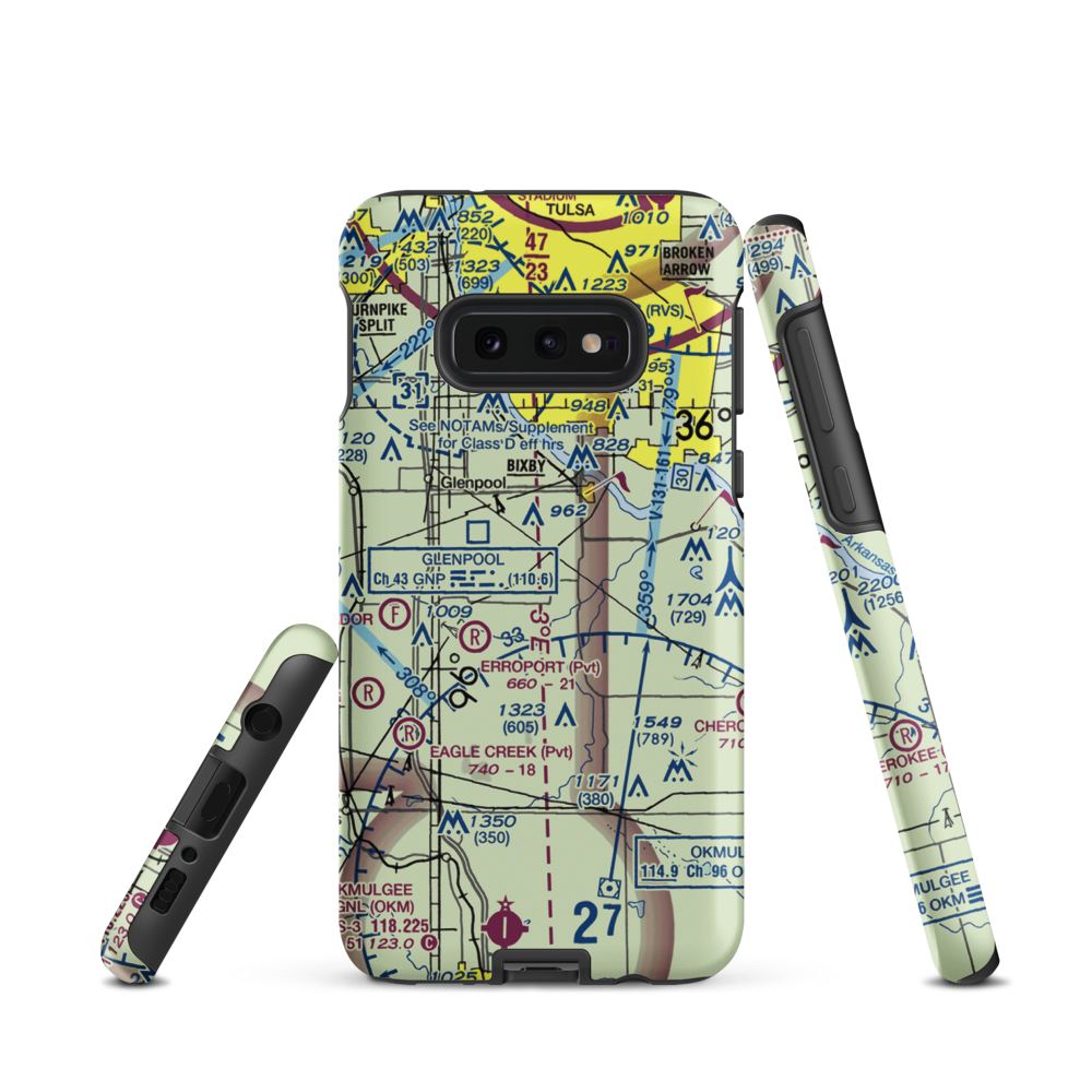 Myers Field Airstrip (2OL2) VFR Sectional Samsung Phone Case Samsung Galaxy S10 Plus model shown