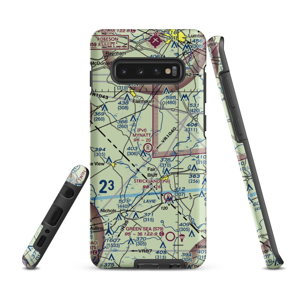Mynatt Field (53NC) VFR Sectional Samsung Phone Case Samsung Galaxy S10 Plus model shown