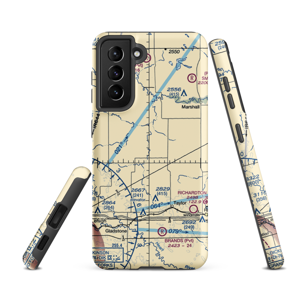 Myran Airstrip (1NA9) VFR Sectional Samsung Phone Case Samsung Galaxy S21 FE model shown