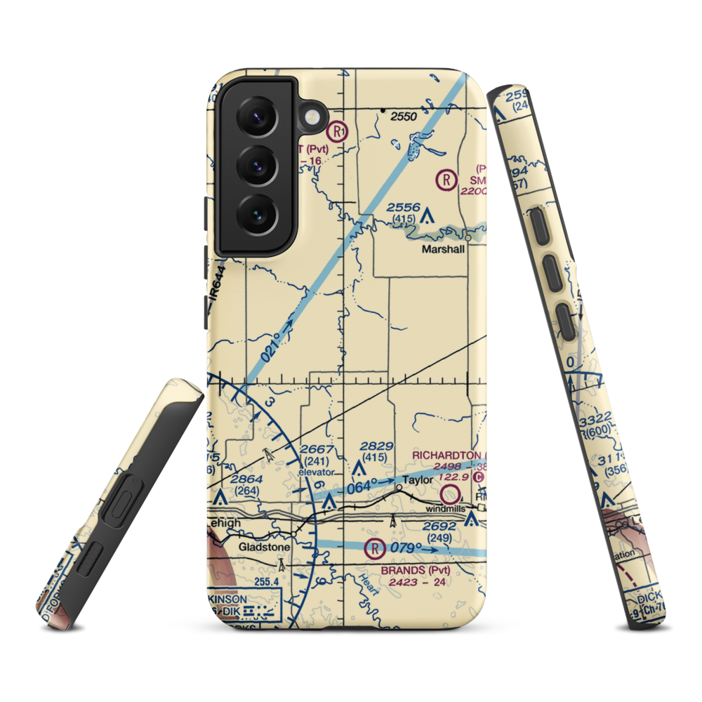 Myran Airstrip (1NA9) VFR Sectional Samsung Phone Case Samsung Galaxy S22 Plus model shown