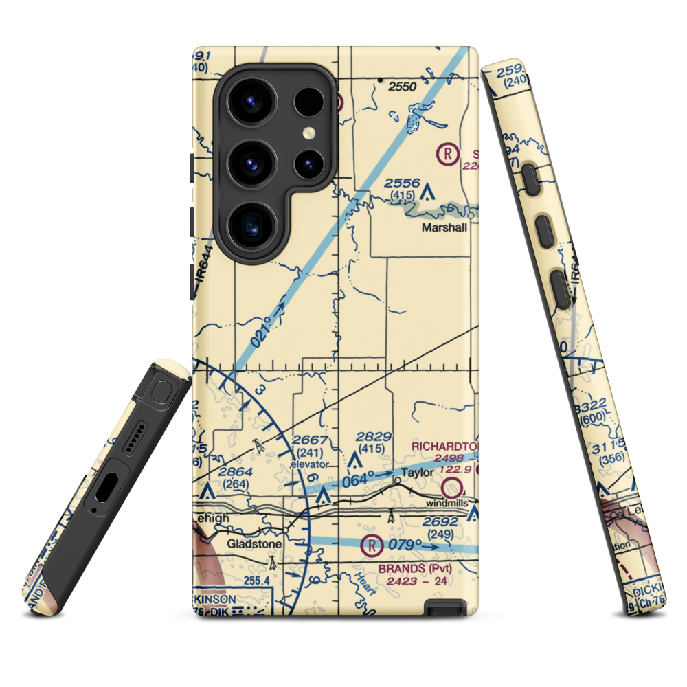 Myran Airstrip (1NA9) VFR Sectional Samsung Phone Case Samsung Galaxy S24 Ultra model shown
