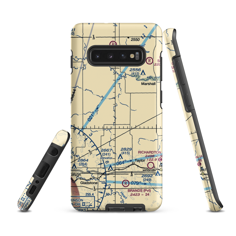 Myran Airstrip (1NA9) VFR Sectional Samsung Phone Case Samsung Galaxy S10 Plus model shown