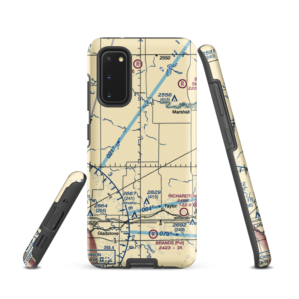 Myran Airstrip (1NA9) VFR Sectional Samsung Phone Case Samsung Galaxy S20 model shown