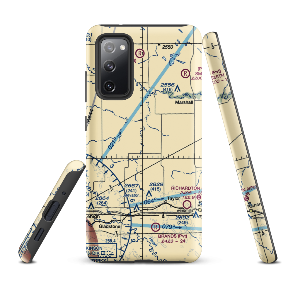 Myran Airstrip (1NA9) VFR Sectional Samsung Phone Case Samsung Galaxy S20 FE model shown