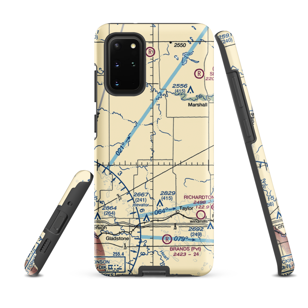 Myran Airstrip (1NA9) VFR Sectional Samsung Phone Case Samsung Galaxy S20 Plus model shown